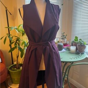 Elegant Purple Sleeveless Vest